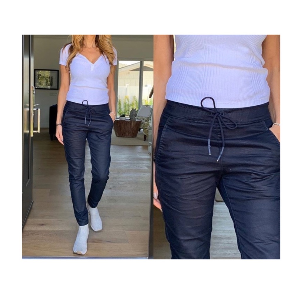 Bevy Flog navy snakeskin pants